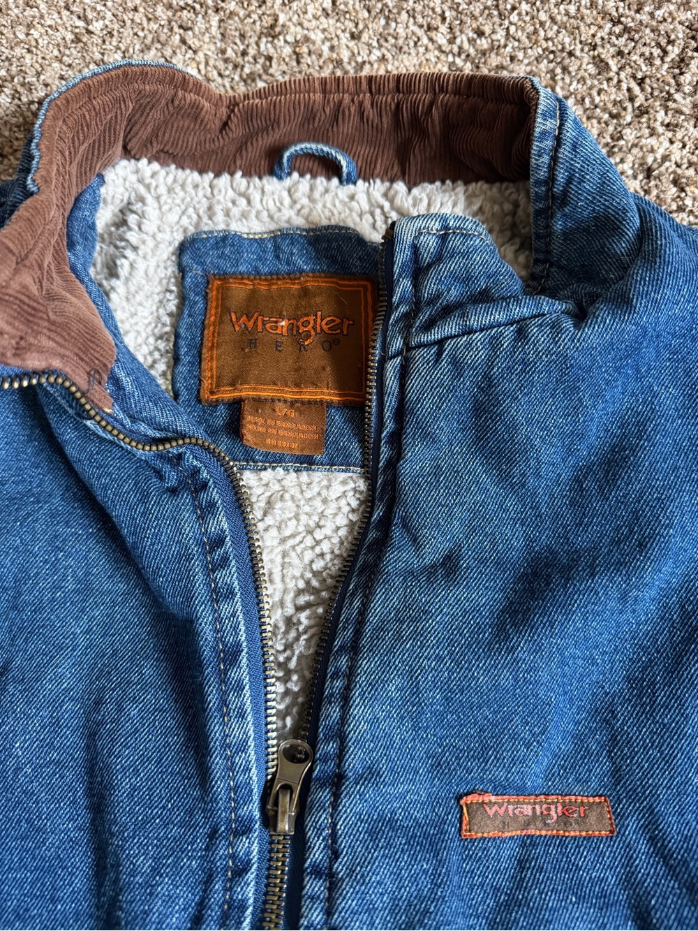 vintage Wrangler Hero men's denim vest size large - Picture 4 of 7